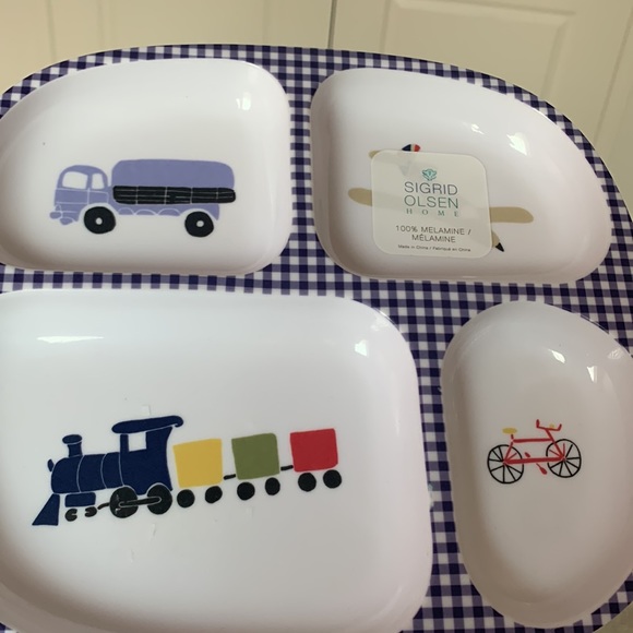 NWT Sigrid Olsen home kids divided plate, for pottery barn kids. - Picture 4 of 4